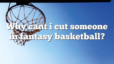 Why cant i cut someone in fantasy basketball?
