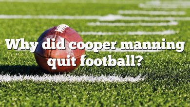 Why did cooper manning quit football?