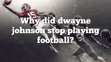 Why did dwayne johnson stop playing football?