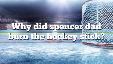 Why did spencer dad burn the hockey stick?