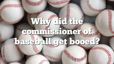 Why did the commissioner of baseball get booed?