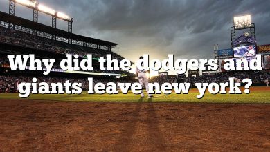 Why did the dodgers and giants leave new york?