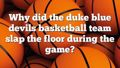 Why did the duke blue devils basketball team slap the floor during the game?