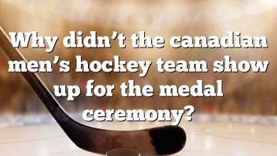 Why didn’t the canadian men’s hockey team show up for the medal ceremony?