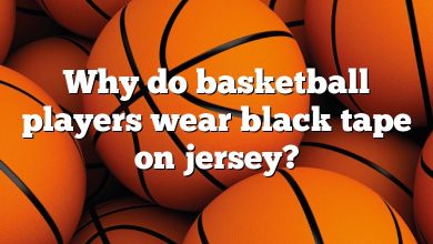 Why do basketball players wear black tape on jersey?