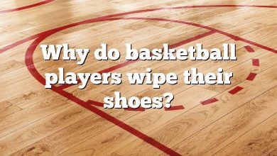Why do basketball players wipe their shoes?
