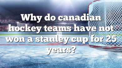 Why do canadian hockey teams have not won a stanley cup for 25 years?