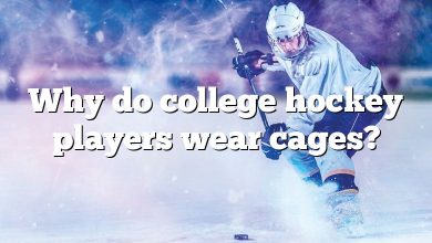 Why do college hockey players wear cages?