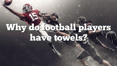 Why do football players have towels?