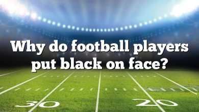 Why do football players put black on face?
