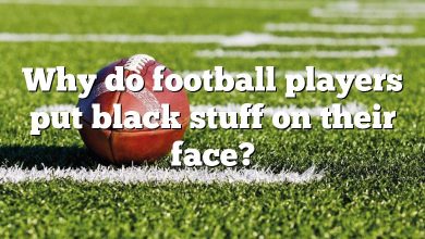 Why do football players put black stuff on their face?