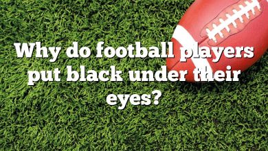 Why do football players put black under their eyes?