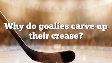 Why do goalies carve up their crease?