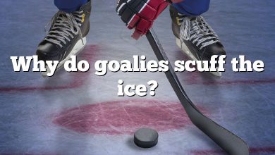 Why do goalies scuff the ice?