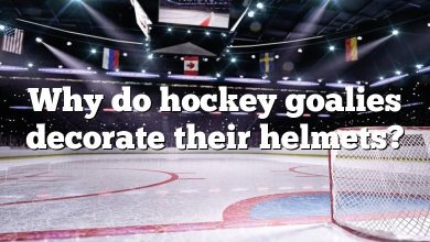 Why do hockey goalies decorate their helmets?