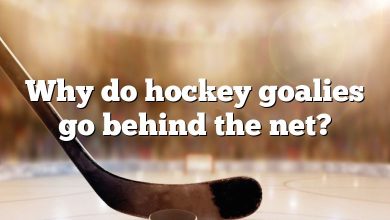 Why do hockey goalies go behind the net?