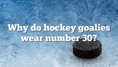 Why do hockey goalies wear number 30?