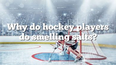Why do hockey players do smelling salts?