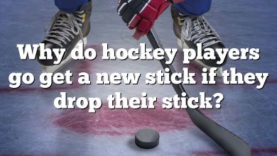 Why do hockey players go get a new stick if they drop their stick?