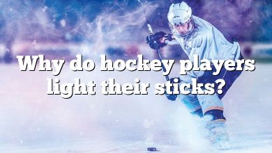 Why do hockey players light their sticks?