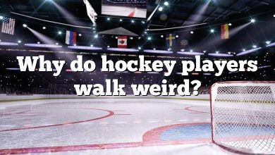 Why do hockey players walk weird?