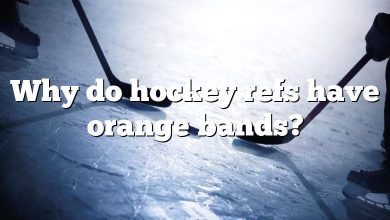 Why do hockey refs have orange bands?