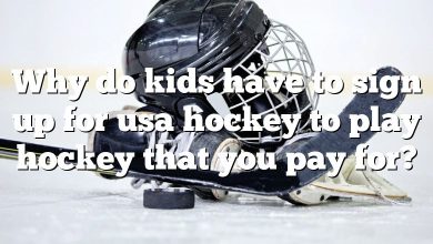 Why do kids have to sign up for usa hockey to play hockey that you pay for?