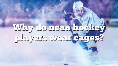 Why do ncaa hockey players wear cages?