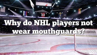 Why do NHL players not wear mouthguards?