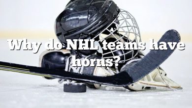 Why do NHL teams have horns?