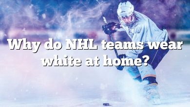 Why do NHL teams wear white at home?