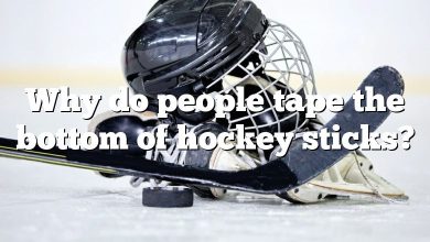 Why do people tape the bottom of hockey sticks?