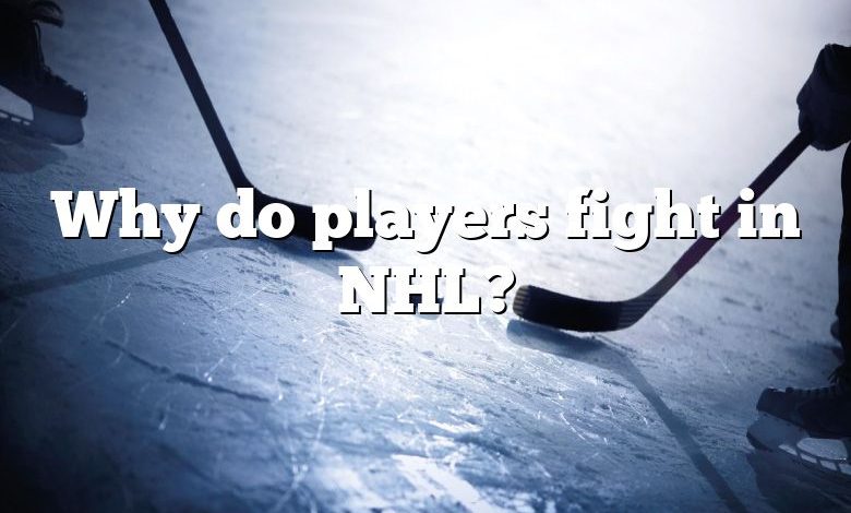 Why do players fight in NHL?