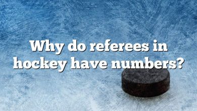 Why do referees in hockey have numbers?