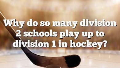 Why do so many division 2 schools play up to division 1 in hockey?
