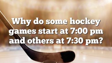 Why do some hockey games start at 7:00 pm and others at 7:30 pm?