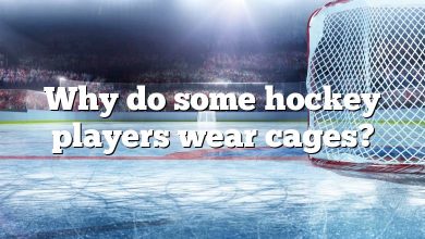 Why do some hockey players wear cages?