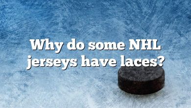 Why do some NHL jerseys have laces?
