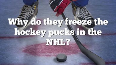 Why do they freeze the hockey pucks in the NHL?
