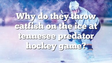 Why do they throw catfish on the ice at tennesee predator hockey game?