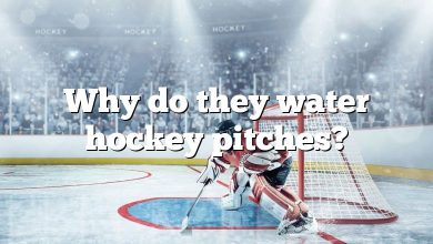 Why do they water hockey pitches?