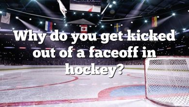 Why do you get kicked out of a faceoff in hockey?