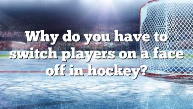 Why do you have to switch players on a face off in hockey?