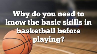 Why do you need to know the basic skills in basketball before playing?