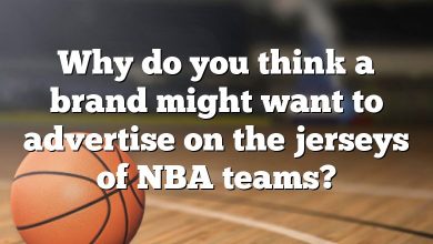 Why do you think a brand might want to advertise on the jerseys of NBA teams?