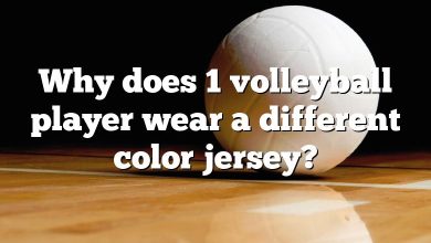 Why does 1 volleyball player wear a different color jersey?