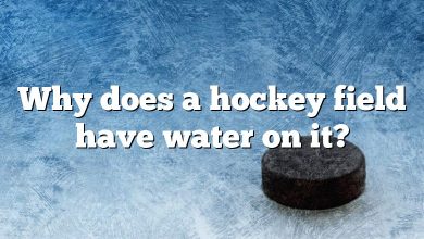Why does a hockey field have water on it?