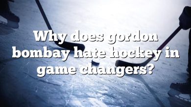 Why does gordon bombay hate hockey in game changers?