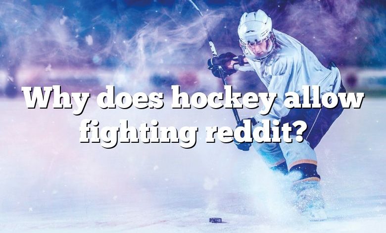 Why does hockey allow fighting reddit?