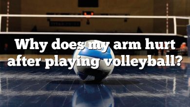 Why does my arm hurt after playing volleyball?